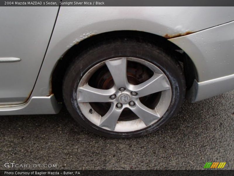 Sunlight Silver Mica / Black 2004 Mazda MAZDA3 s Sedan