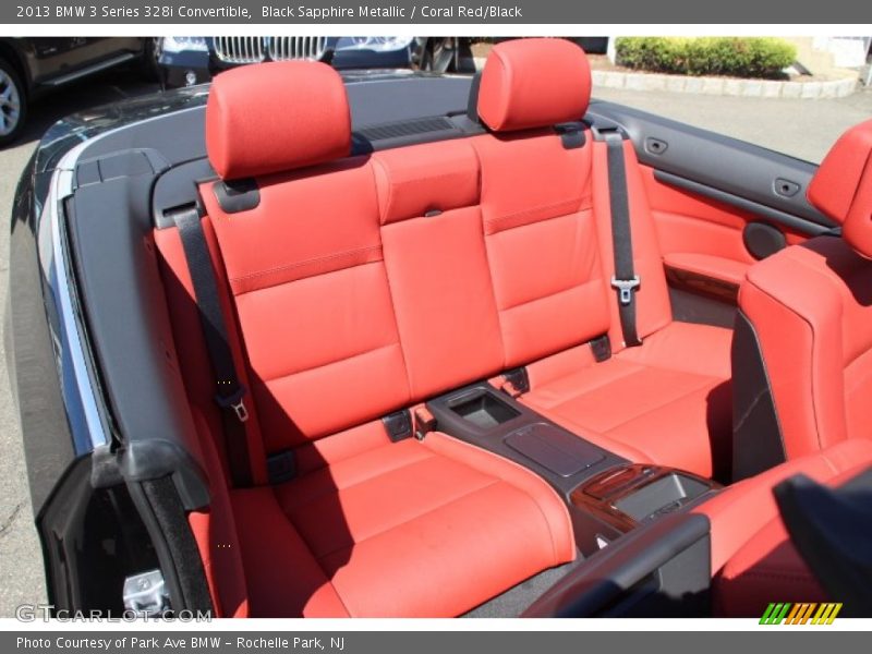Black Sapphire Metallic / Coral Red/Black 2013 BMW 3 Series 328i Convertible
