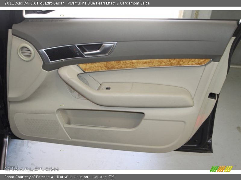 Aventurine Blue Pearl Effect / Cardamom Beige 2011 Audi A6 3.0T quattro Sedan