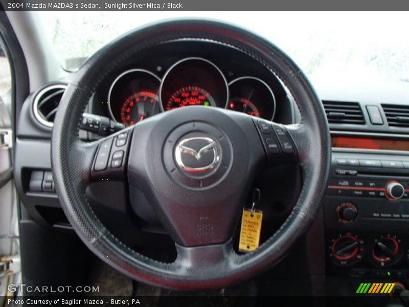 Sunlight Silver Mica / Black 2004 Mazda MAZDA3 s Sedan