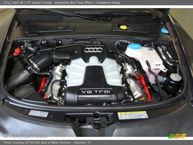 Aventurine Blue Pearl Effect / Cardamom Beige 2011 Audi A6 3.0T quattro Sedan