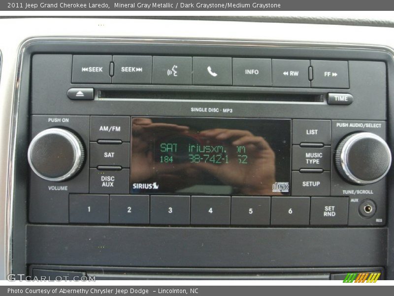 Mineral Gray Metallic / Dark Graystone/Medium Graystone 2011 Jeep Grand Cherokee Laredo