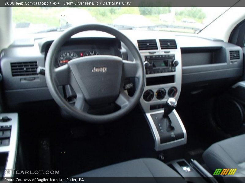 Bright Silver Metallic / Dark Slate Gray 2008 Jeep Compass Sport 4x4