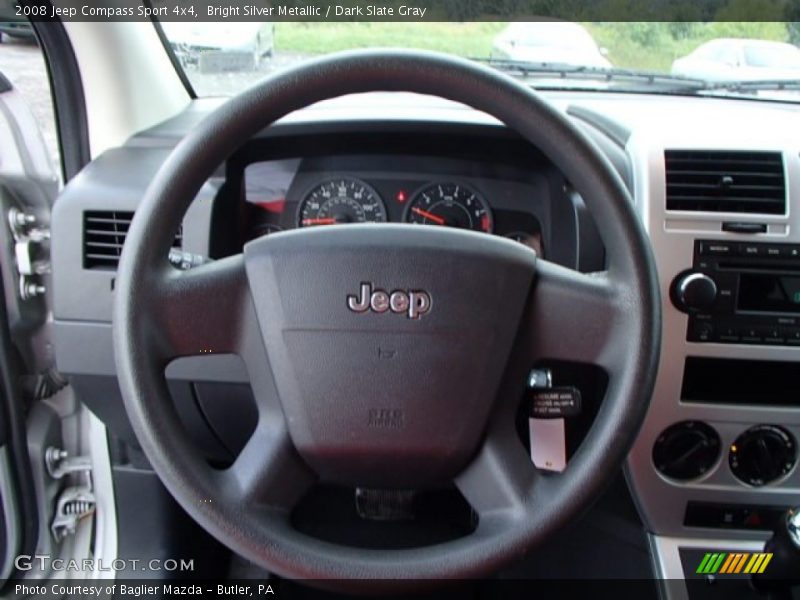 Bright Silver Metallic / Dark Slate Gray 2008 Jeep Compass Sport 4x4