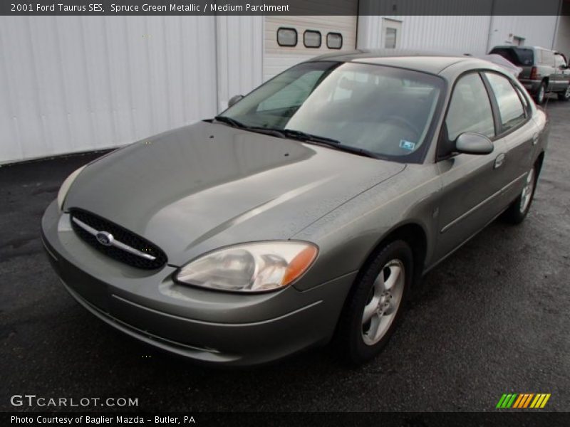 Spruce Green Metallic / Medium Parchment 2001 Ford Taurus SES