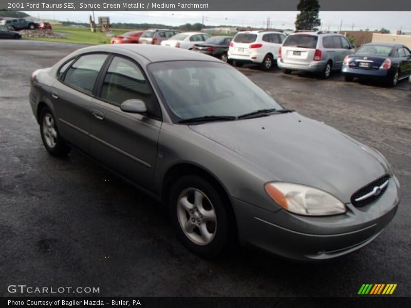 Spruce Green Metallic / Medium Parchment 2001 Ford Taurus SES