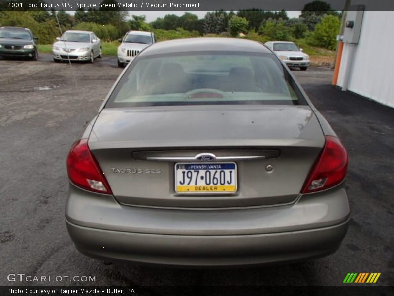 Spruce Green Metallic / Medium Parchment 2001 Ford Taurus SES