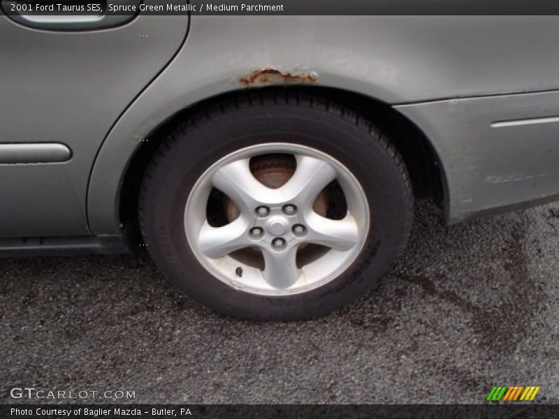 Spruce Green Metallic / Medium Parchment 2001 Ford Taurus SES