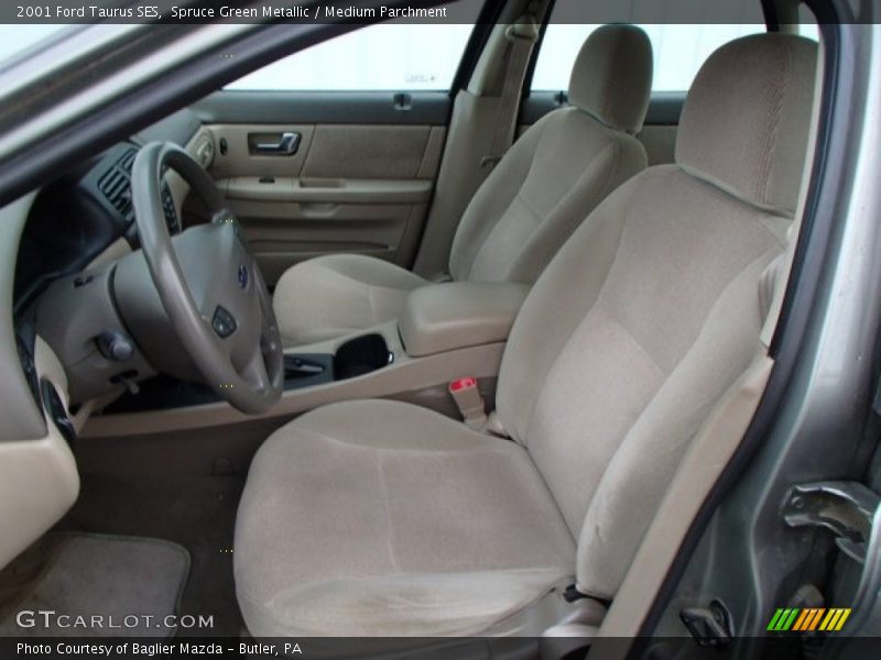 Spruce Green Metallic / Medium Parchment 2001 Ford Taurus SES
