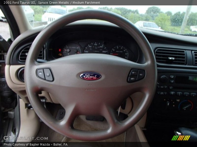 Spruce Green Metallic / Medium Parchment 2001 Ford Taurus SES