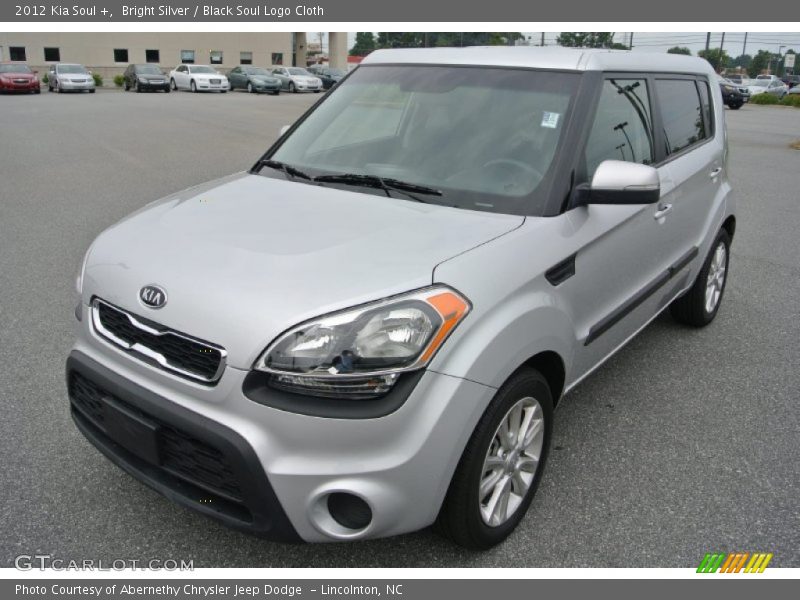 Bright Silver / Black Soul Logo Cloth 2012 Kia Soul +