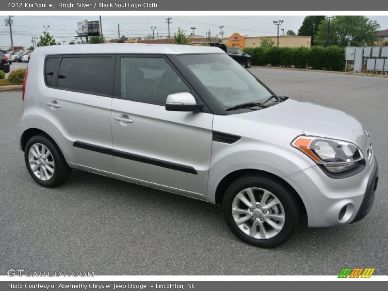 Bright Silver / Black Soul Logo Cloth 2012 Kia Soul +