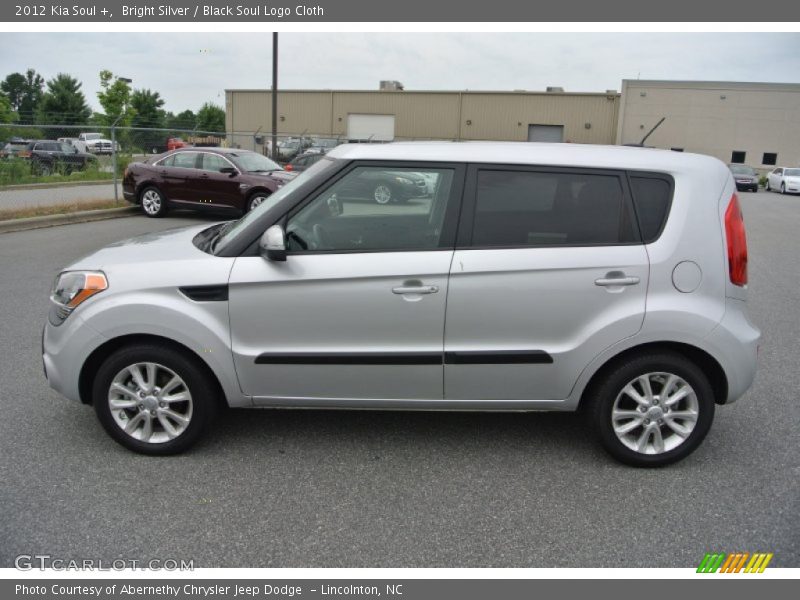 Bright Silver / Black Soul Logo Cloth 2012 Kia Soul +