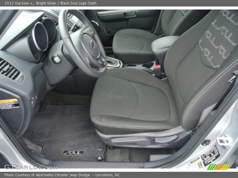 Bright Silver / Black Soul Logo Cloth 2012 Kia Soul +
