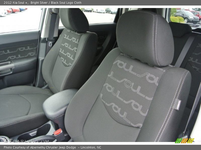 Bright Silver / Black Soul Logo Cloth 2012 Kia Soul +