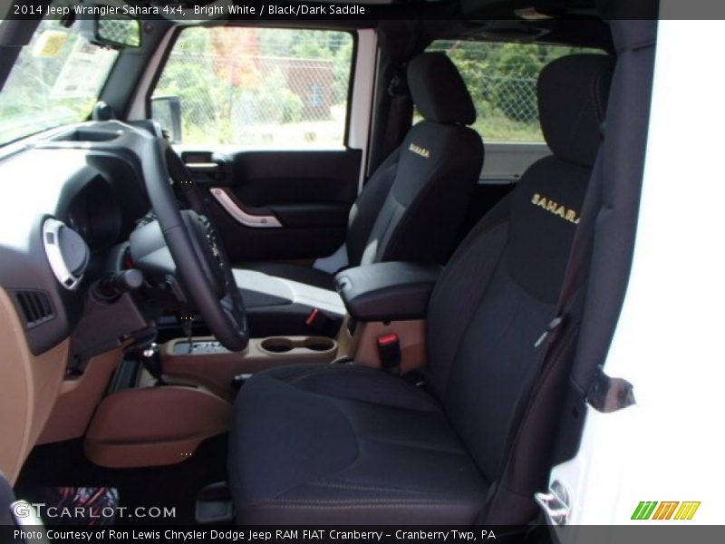 Bright White / Black/Dark Saddle 2014 Jeep Wrangler Sahara 4x4