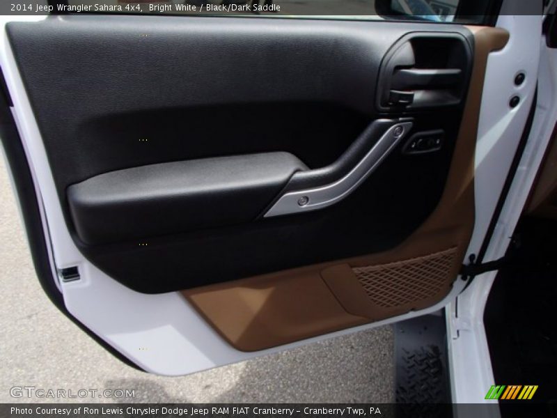 Bright White / Black/Dark Saddle 2014 Jeep Wrangler Sahara 4x4