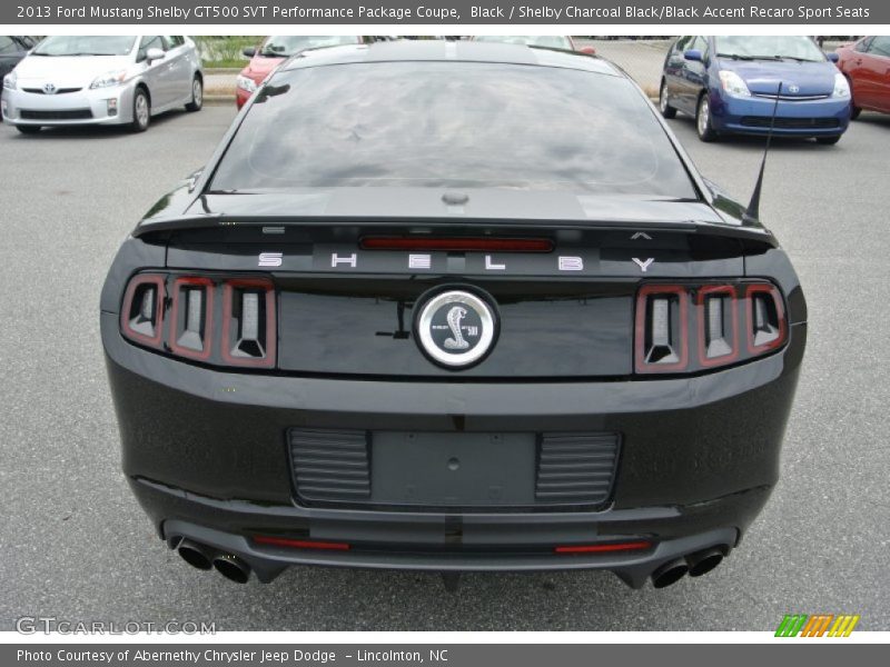 Black / Shelby Charcoal Black/Black Accent Recaro Sport Seats 2013 Ford Mustang Shelby GT500 SVT Performance Package Coupe