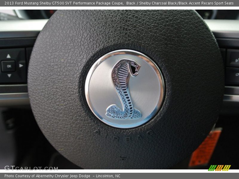 Black / Shelby Charcoal Black/Black Accent Recaro Sport Seats 2013 Ford Mustang Shelby GT500 SVT Performance Package Coupe