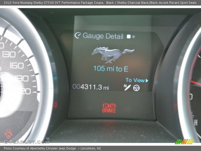  2013 Mustang Shelby GT500 SVT Performance Package Coupe Shelby GT500 SVT Performance Package Coupe Gauges