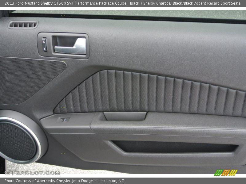 Black / Shelby Charcoal Black/Black Accent Recaro Sport Seats 2013 Ford Mustang Shelby GT500 SVT Performance Package Coupe