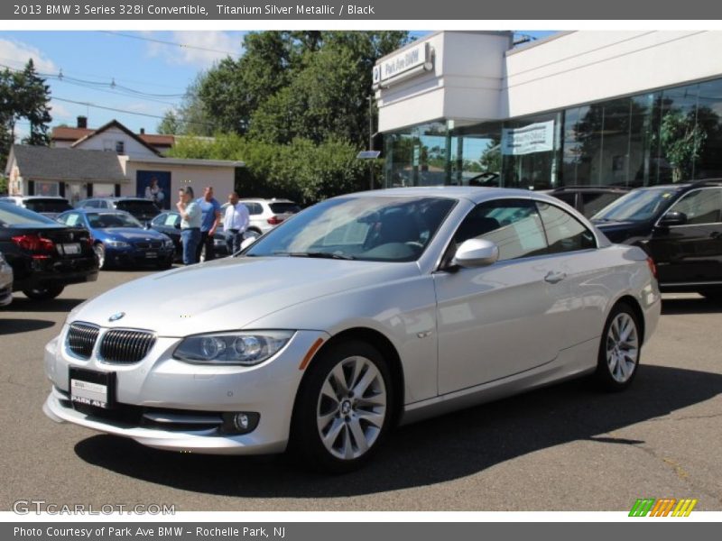 Titanium Silver Metallic / Black 2013 BMW 3 Series 328i Convertible