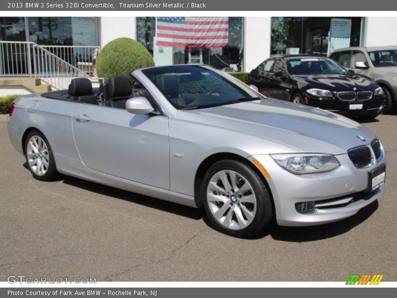 Titanium Silver Metallic / Black 2013 BMW 3 Series 328i Convertible