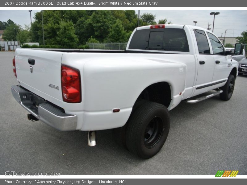 Bright White / Medium Slate Gray 2007 Dodge Ram 3500 SLT Quad Cab 4x4 Dually