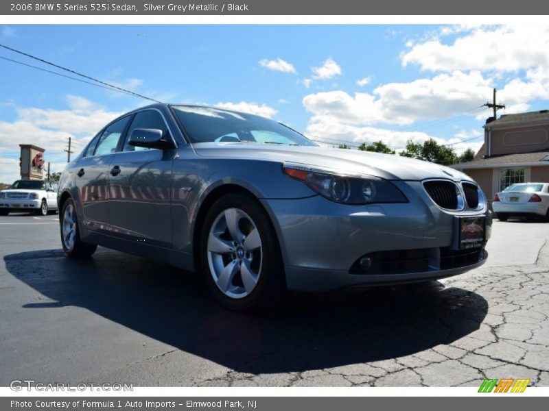 Silver Grey Metallic / Black 2006 BMW 5 Series 525i Sedan