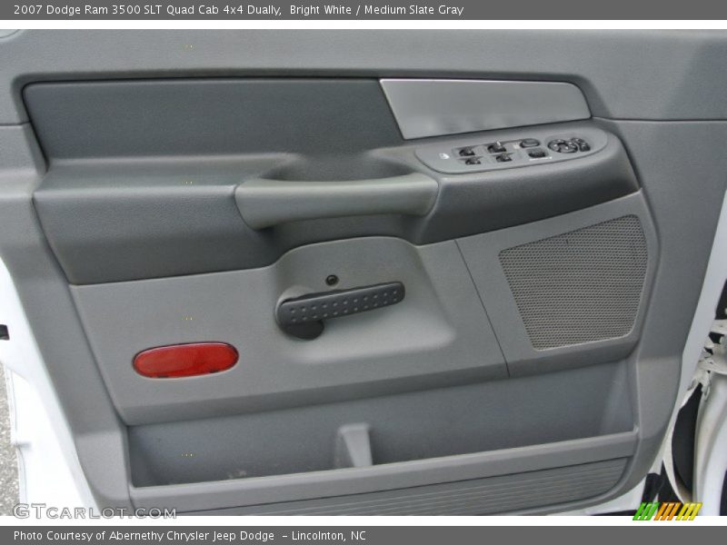 Bright White / Medium Slate Gray 2007 Dodge Ram 3500 SLT Quad Cab 4x4 Dually