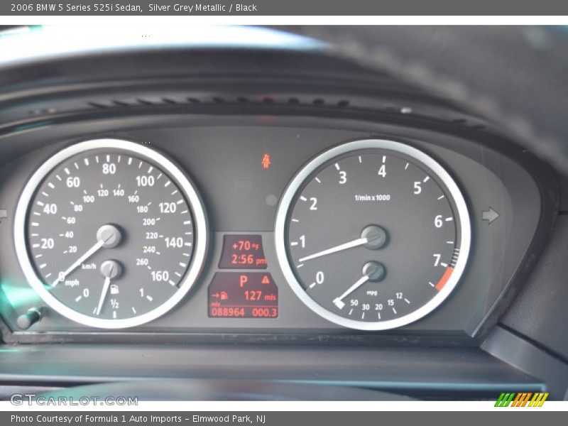 Silver Grey Metallic / Black 2006 BMW 5 Series 525i Sedan