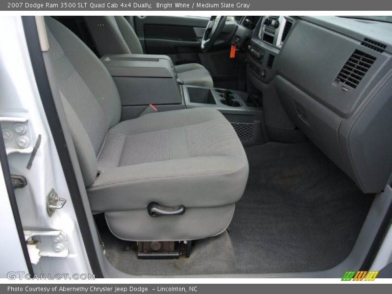 Bright White / Medium Slate Gray 2007 Dodge Ram 3500 SLT Quad Cab 4x4 Dually