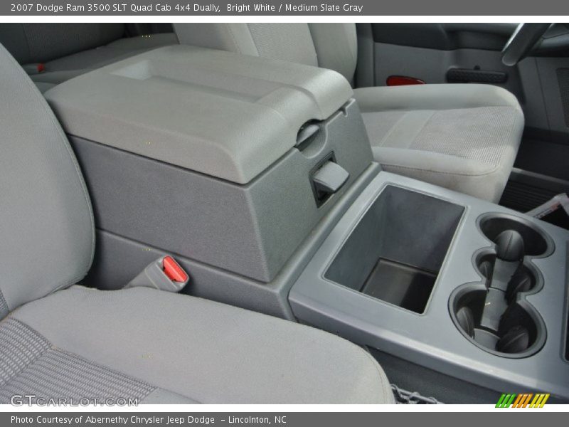 Bright White / Medium Slate Gray 2007 Dodge Ram 3500 SLT Quad Cab 4x4 Dually