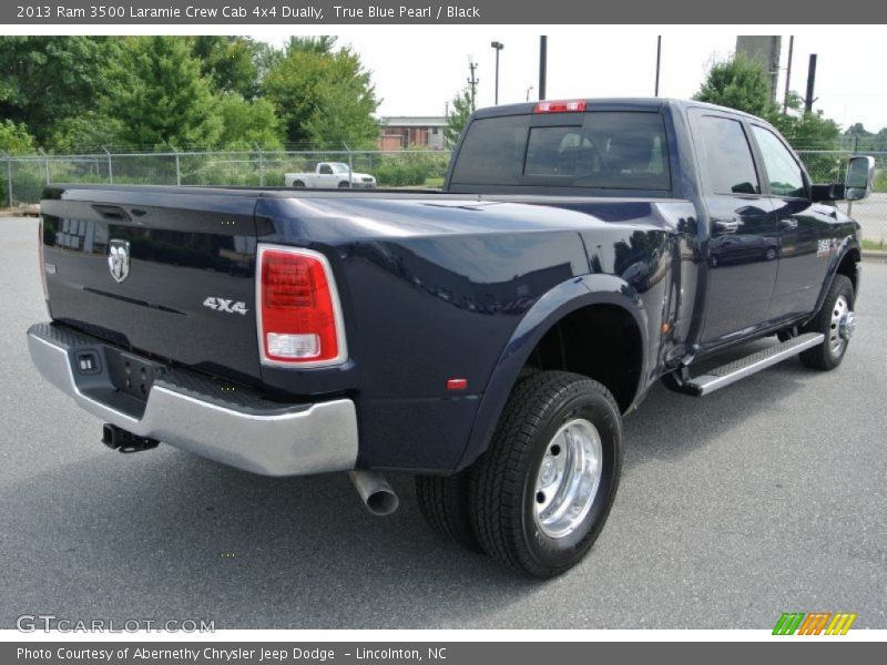 True Blue Pearl / Black 2013 Ram 3500 Laramie Crew Cab 4x4 Dually