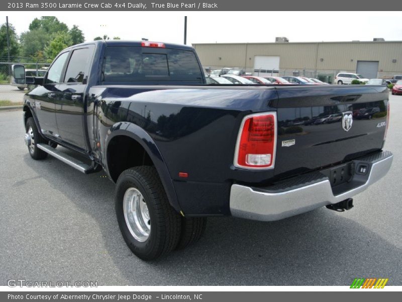 True Blue Pearl / Black 2013 Ram 3500 Laramie Crew Cab 4x4 Dually