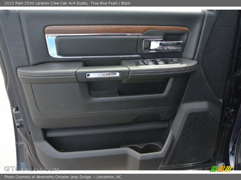 True Blue Pearl / Black 2013 Ram 3500 Laramie Crew Cab 4x4 Dually