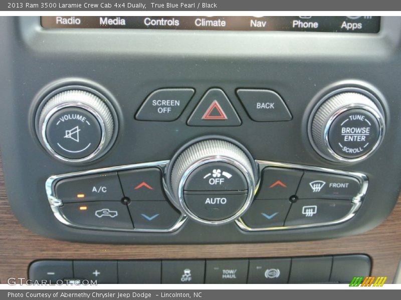 True Blue Pearl / Black 2013 Ram 3500 Laramie Crew Cab 4x4 Dually