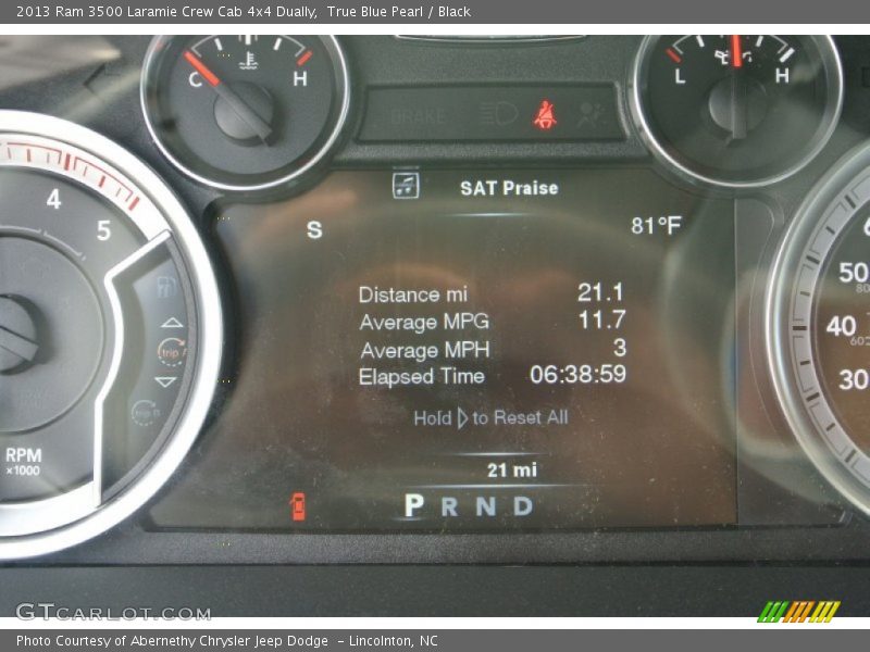 True Blue Pearl / Black 2013 Ram 3500 Laramie Crew Cab 4x4 Dually