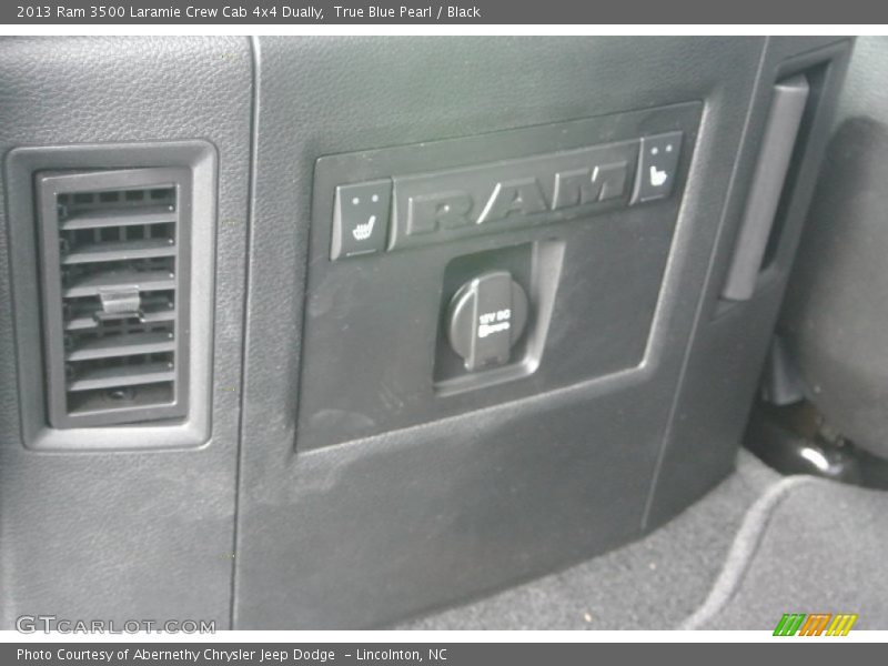 True Blue Pearl / Black 2013 Ram 3500 Laramie Crew Cab 4x4 Dually