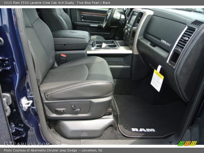 True Blue Pearl / Black 2013 Ram 3500 Laramie Crew Cab 4x4 Dually