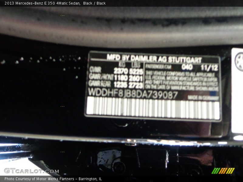 Black / Black 2013 Mercedes-Benz E 350 4Matic Sedan
