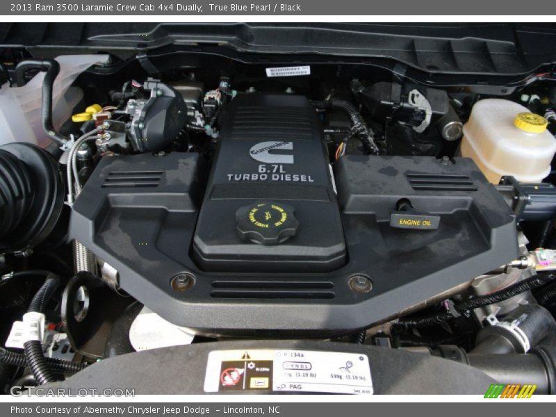 True Blue Pearl / Black 2013 Ram 3500 Laramie Crew Cab 4x4 Dually