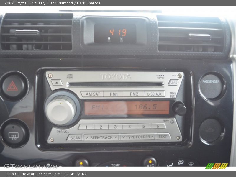 Black Diamond / Dark Charcoal 2007 Toyota FJ Cruiser