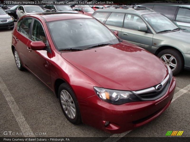 Camellia Red Pearl / Carbon Black 2011 Subaru Impreza 2.5i Premium Wagon