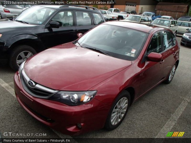 Camellia Red Pearl / Carbon Black 2011 Subaru Impreza 2.5i Premium Wagon