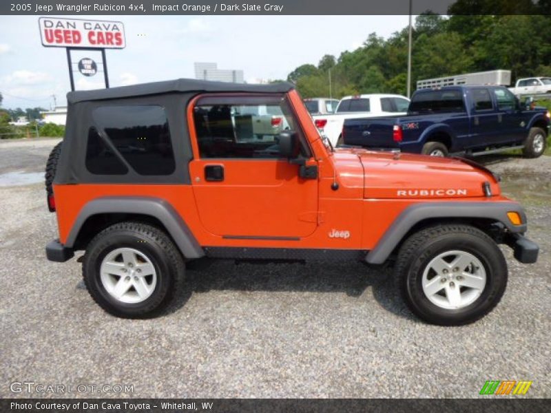 Impact Orange / Dark Slate Gray 2005 Jeep Wrangler Rubicon 4x4