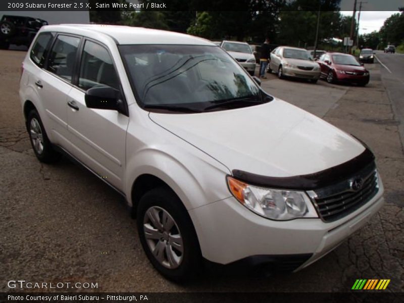 Satin White Pearl / Black 2009 Subaru Forester 2.5 X