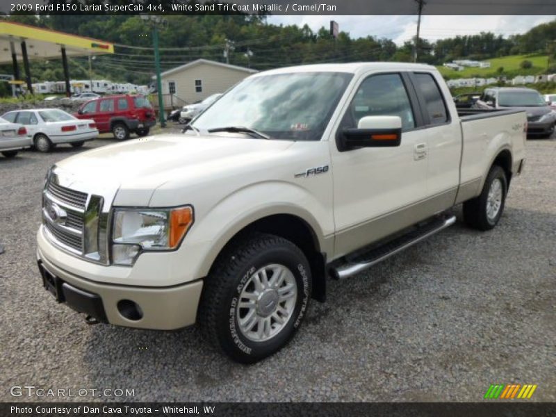 White Sand Tri Coat Metallic / Camel/Tan 2009 Ford F150 Lariat SuperCab 4x4
