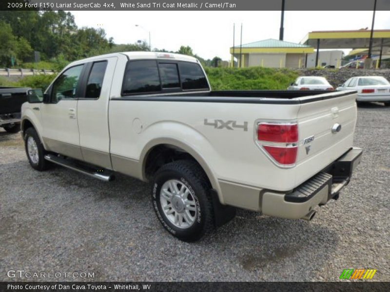 White Sand Tri Coat Metallic / Camel/Tan 2009 Ford F150 Lariat SuperCab 4x4