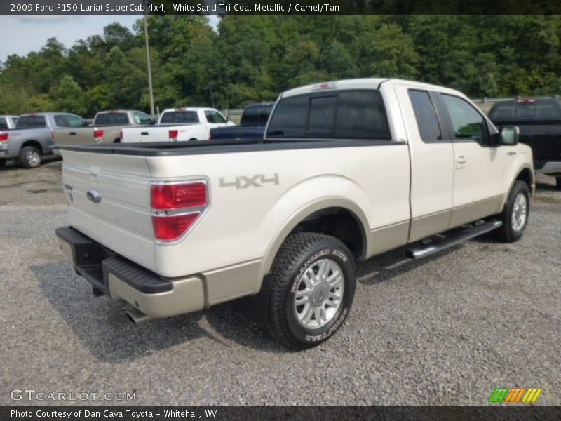 White Sand Tri Coat Metallic / Camel/Tan 2009 Ford F150 Lariat SuperCab 4x4